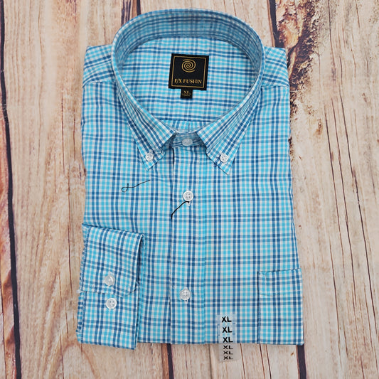 FX FUSION LS MINI MULTI CHECK AQUA