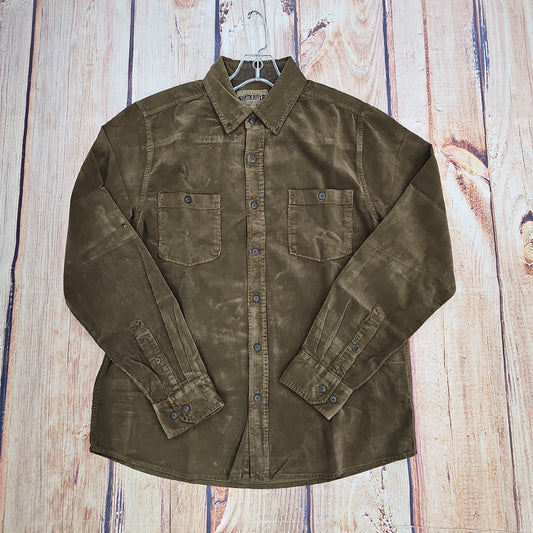 NORTH RIVER MEN'S GARMENT DYED CORDUROY L/S SHIRT EARTH NRM6387