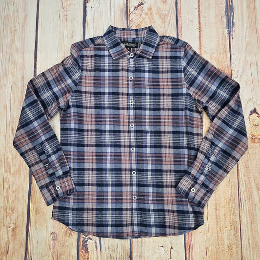 NORTH RIVER WOMEN'S COTTON BUTTON FRONT LONG SLEEVE SHIRT