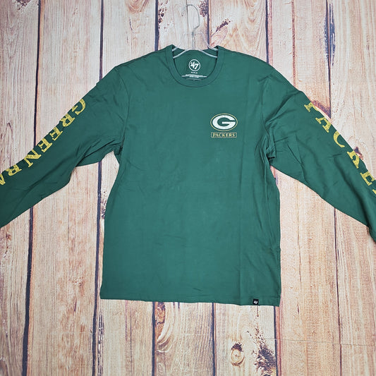 47 BRAND MEN'S GREEN BAY PACKER ELM GREEN  TRIPLE DOWN II FRANKLIN LS