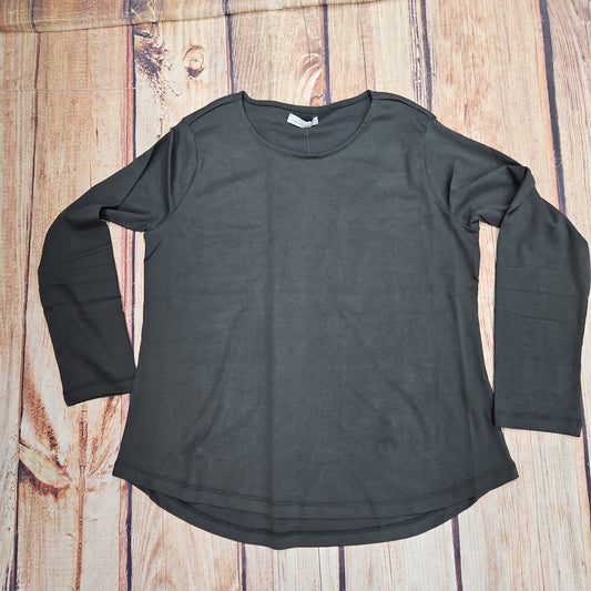 KEREN HART LONG SLEEVE T-SHIRT CHARCOAL X256CHR