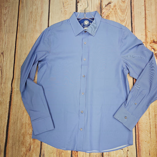 FLAG & ANTHEM RICHWOOD LS JOURNEY BLUE BUTTON UP