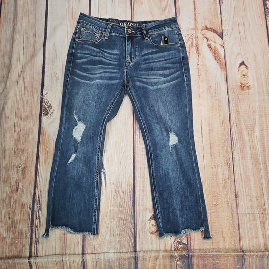 Grace Distressed Crop Jeans