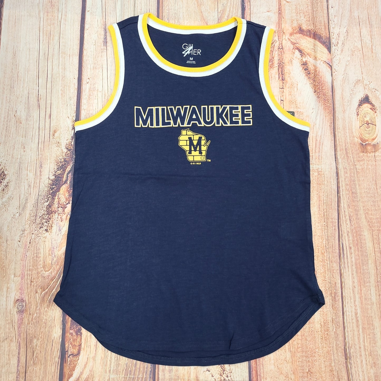 G-III WOMENS MILWAUKEE BREWERS KNIT TANK