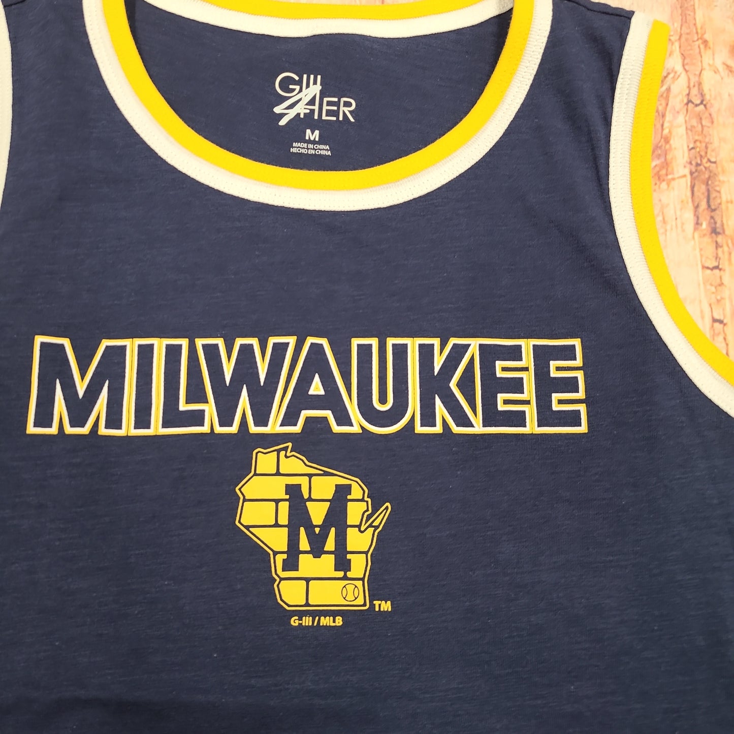 G-III WOMENS MILWAUKEE BREWERS KNIT TANK