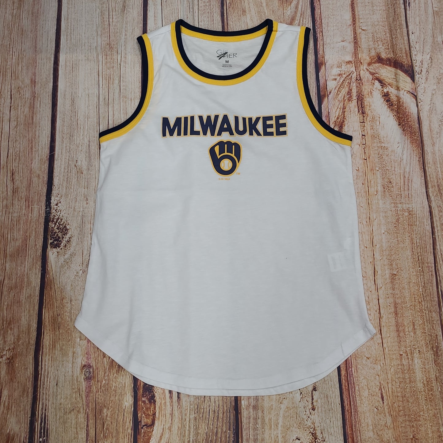 G-III WOMENS MILWAUKEE BREWERS KNIT TANK