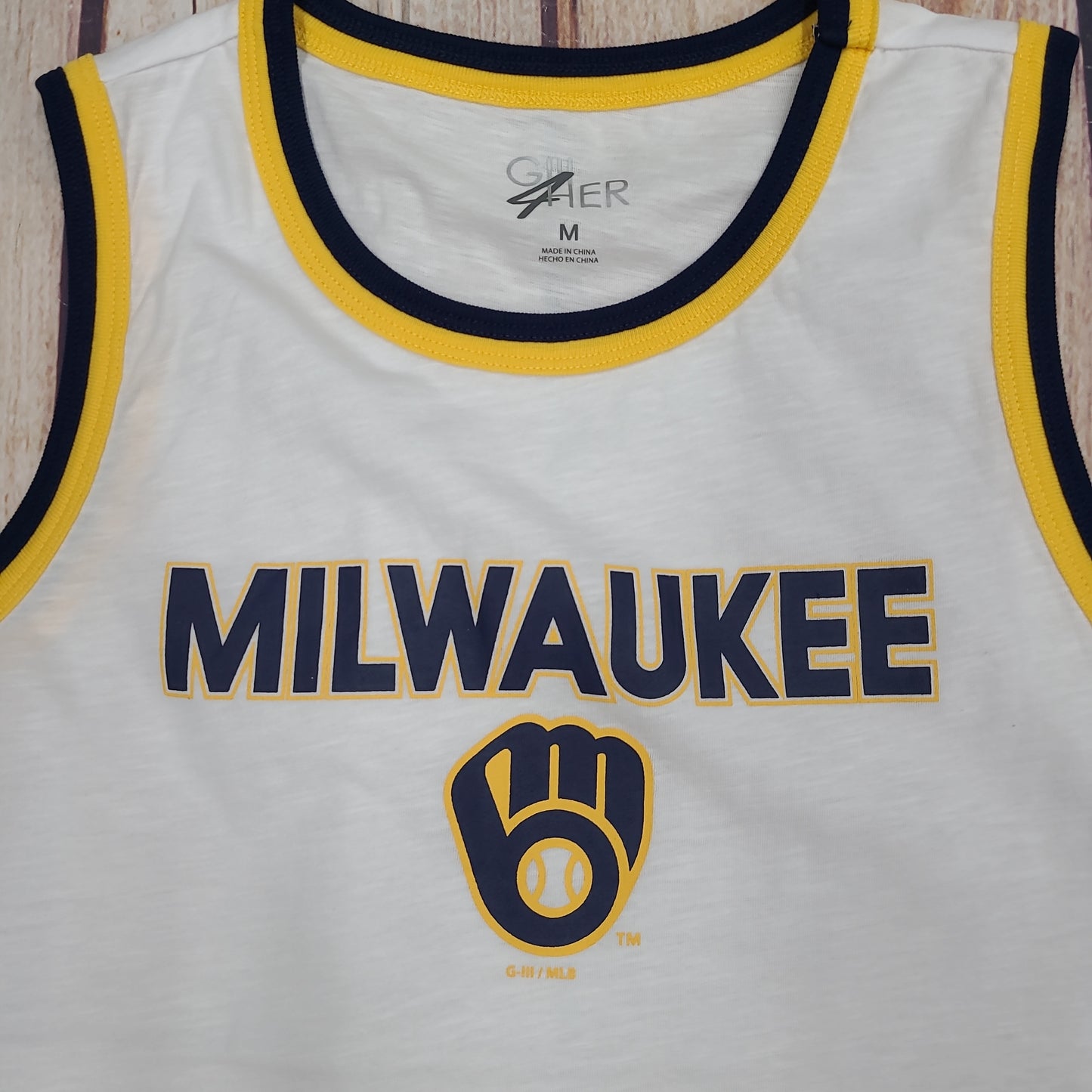 G-III WOMENS MILWAUKEE BREWERS KNIT TANK