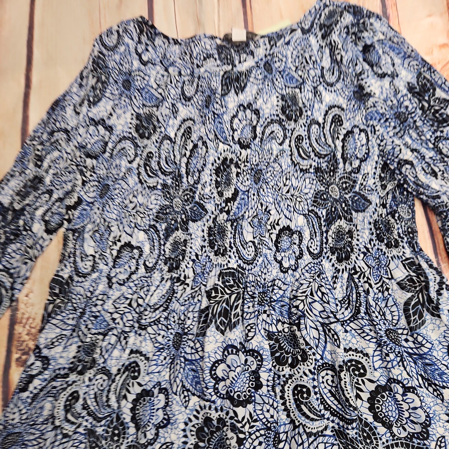 KEREN HART BLUE FLORAL BLOUSE