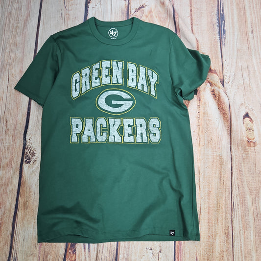 47 BRAND MEN'S GREEN BAY PACKERS ELM GREEN PLAY ACTION FRANKLIN TEE
