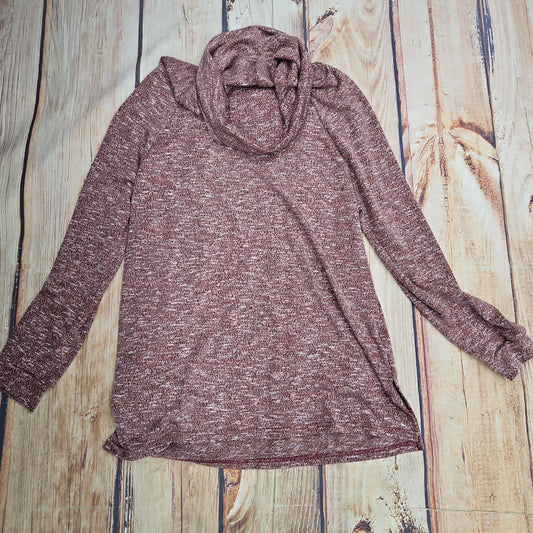 KEREN HEART KNIT SHIRT-WINE CLEARANCE