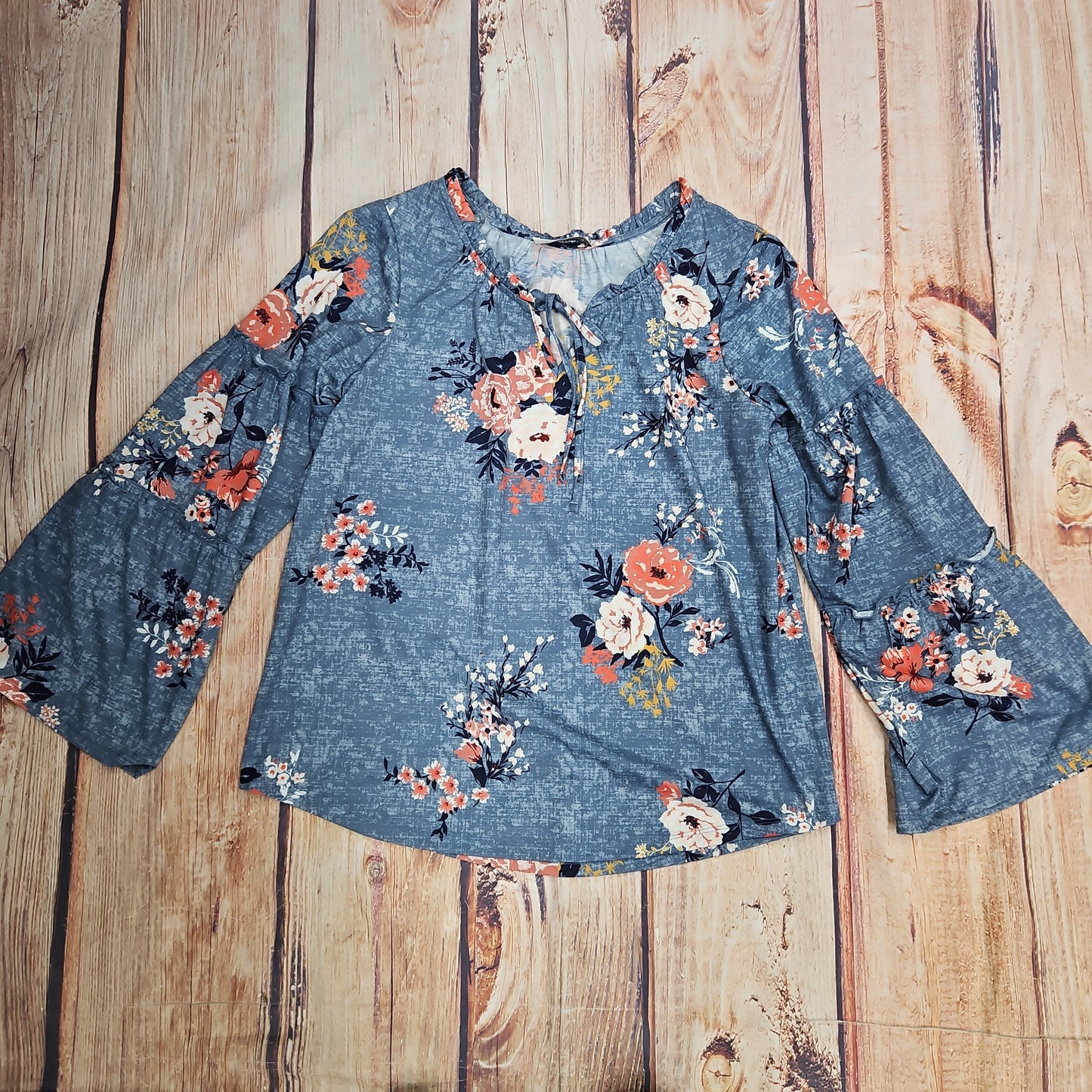 Keren Hart Blue Floral Top