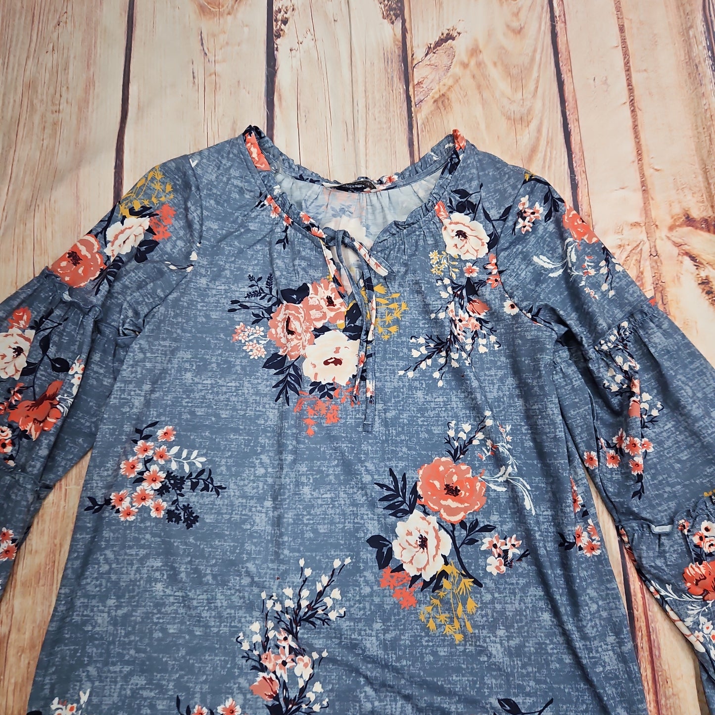 Keren Hart Blue Floral Top