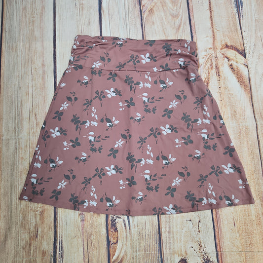 NORTH RIVER MAUVE FLORAL PRINT SKIRT