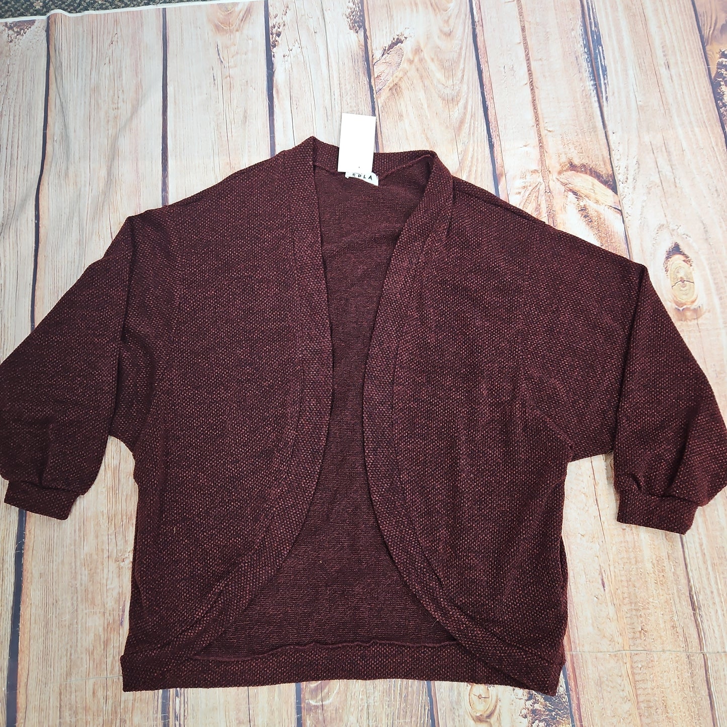 ASHLEY OPEN CARDIGAN BURGUNDY 5227