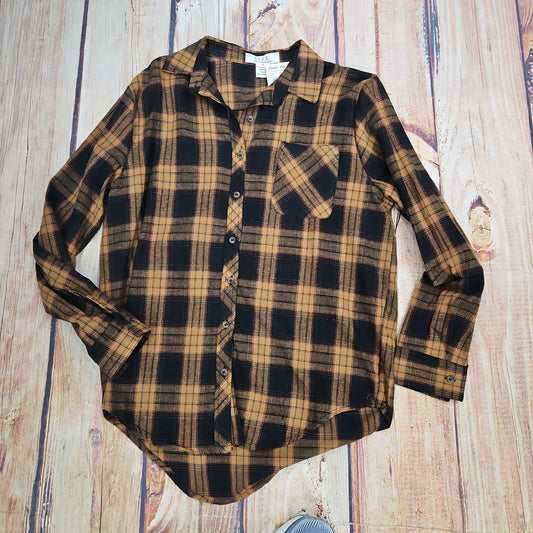 ASHLEY LONG PLAID BRN/BLK CLEARANCE