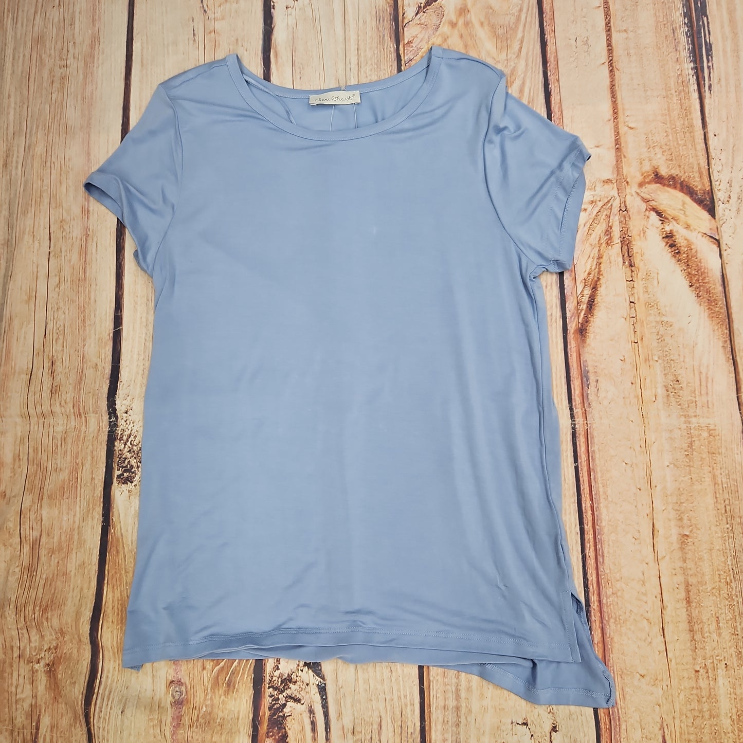 KEREN HART KNIT POWDER BLUE T-SHIRT