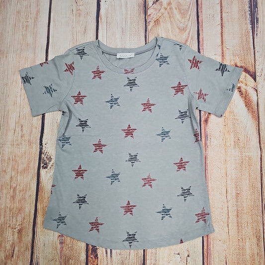 KEREN HART HEATHER GREY STARS AND STRIPES 26095HGY