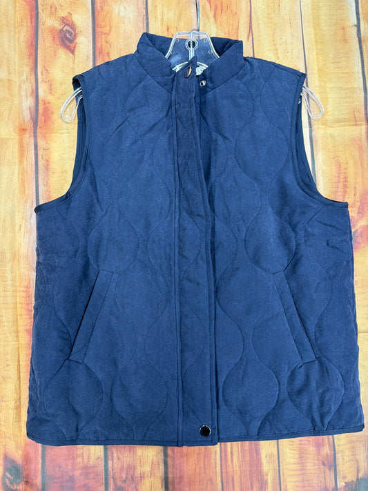 PAPILLON WOMENS QUIKLTED ZIP VEST W/ POCKETS NAVY JT21730
