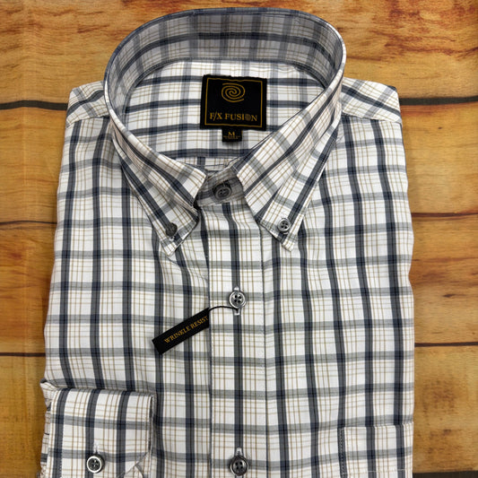 FX FUSION FW12066 OXFORD MULTI CHARCOAL PLAID