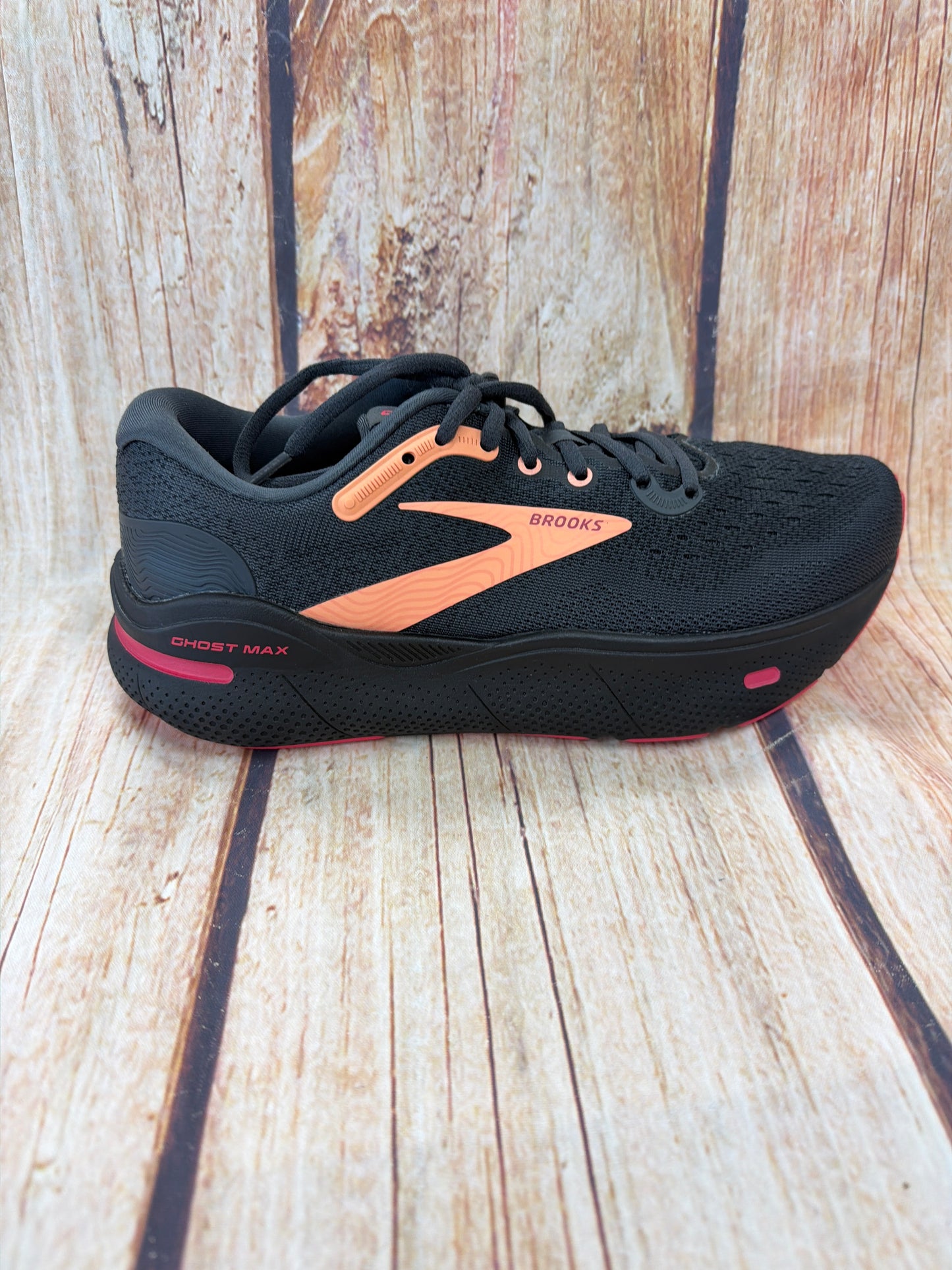 CLEARANCE Brooks 1203951-049 Ghost Max Black/Papaya Women's