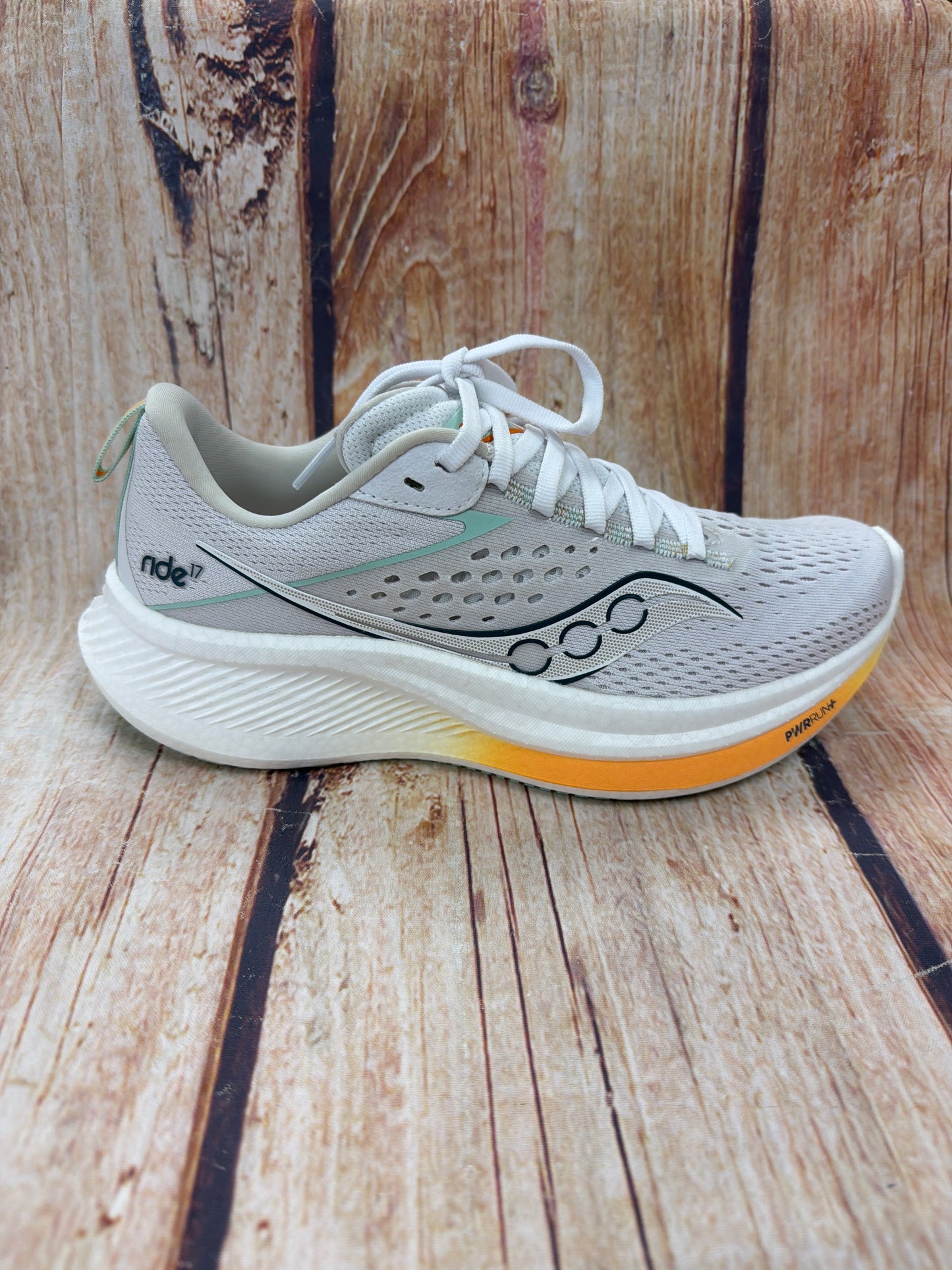 CLEARANCE Saucony S10924-250 Ride 17 White/Peel Womens