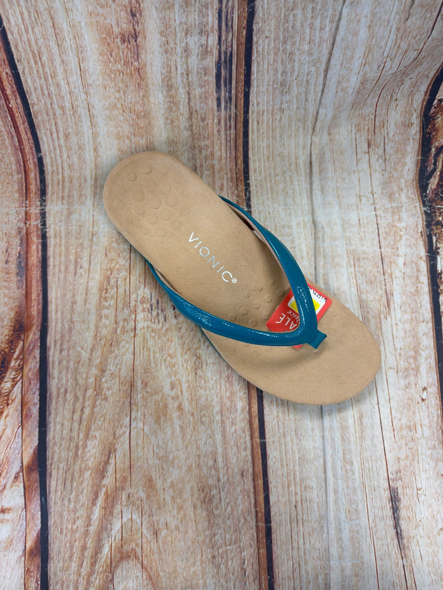 CLEARANCE Vionic Dillon Crinkle Patent Lake Blue #8