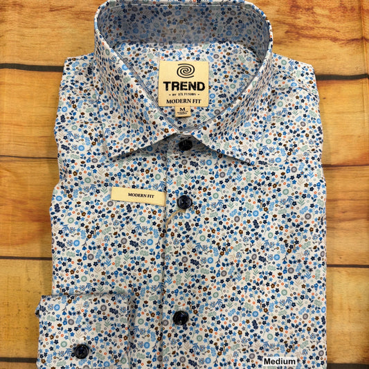 FX FUSION T1628 PUMICE MINI FLORAL TREND LONG SLEEVE