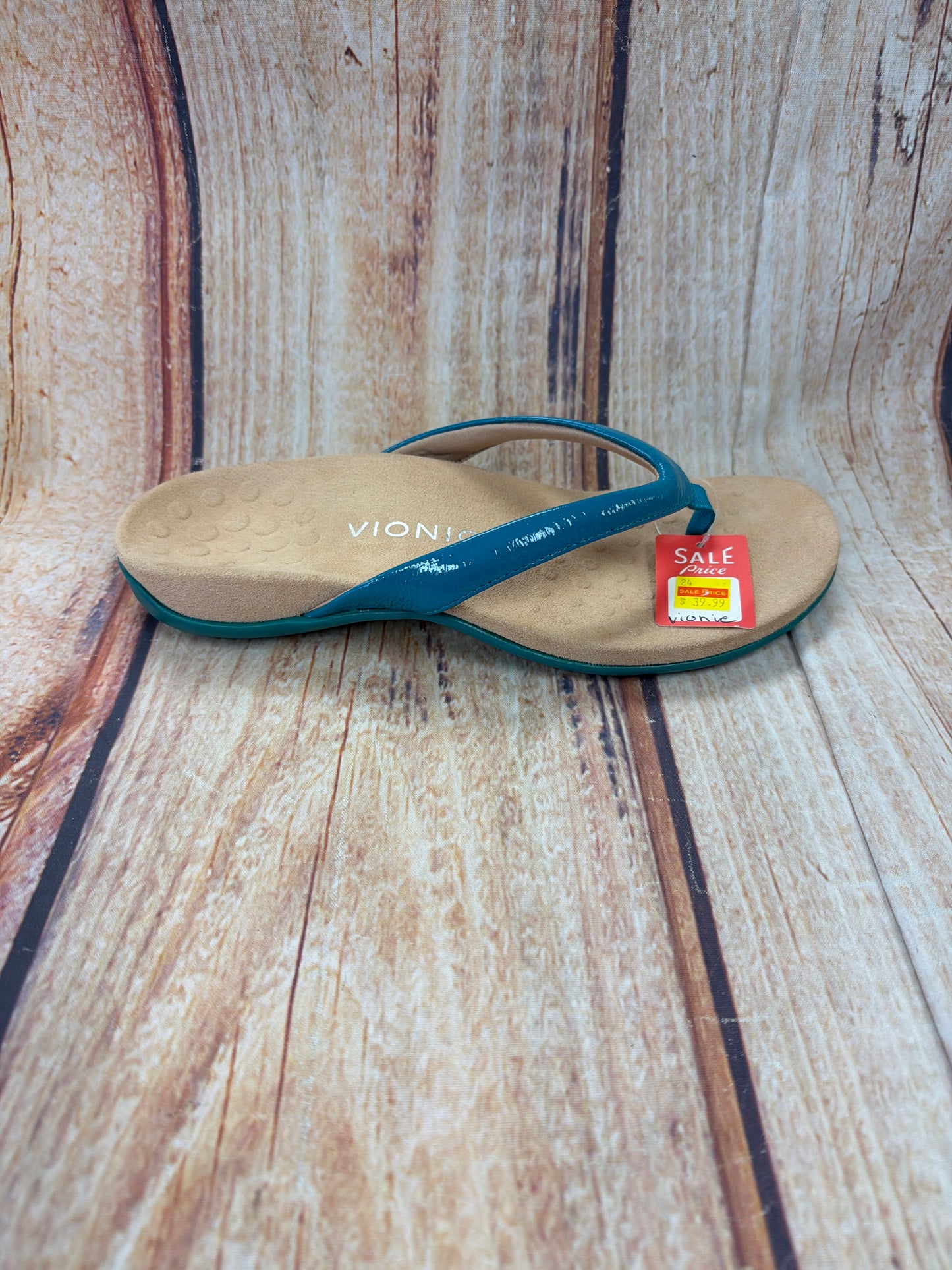 CLEARANCE Vionic Dillon Crinkle Patent Lake Blue #8