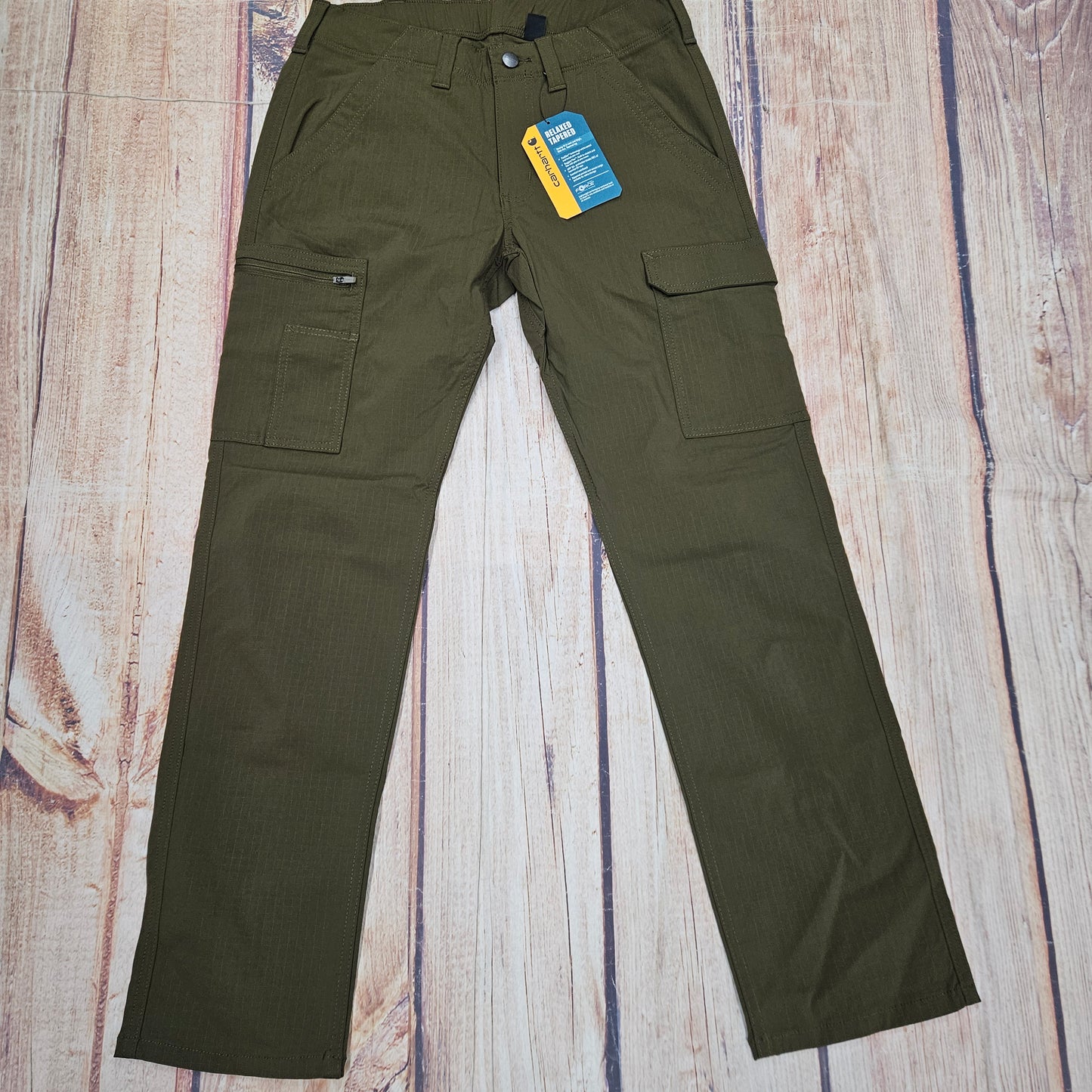 CARHARTT MENS RELAXED TAPERED FORCE RIPSTOP CARGO PANT 107329-GNG