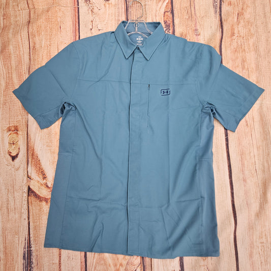 UNDER ARMOUR MENS FISH PRO HYBRID WOVEN SS BLU 1383571-466