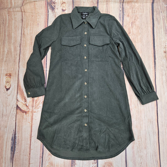 PAPILLON CORDUROY BUTTON FRONT SHIRT DRESS PD17514