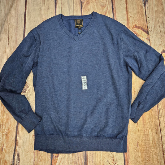 FX FUSION L/S VNECK COBALT HEATHER SWEATER