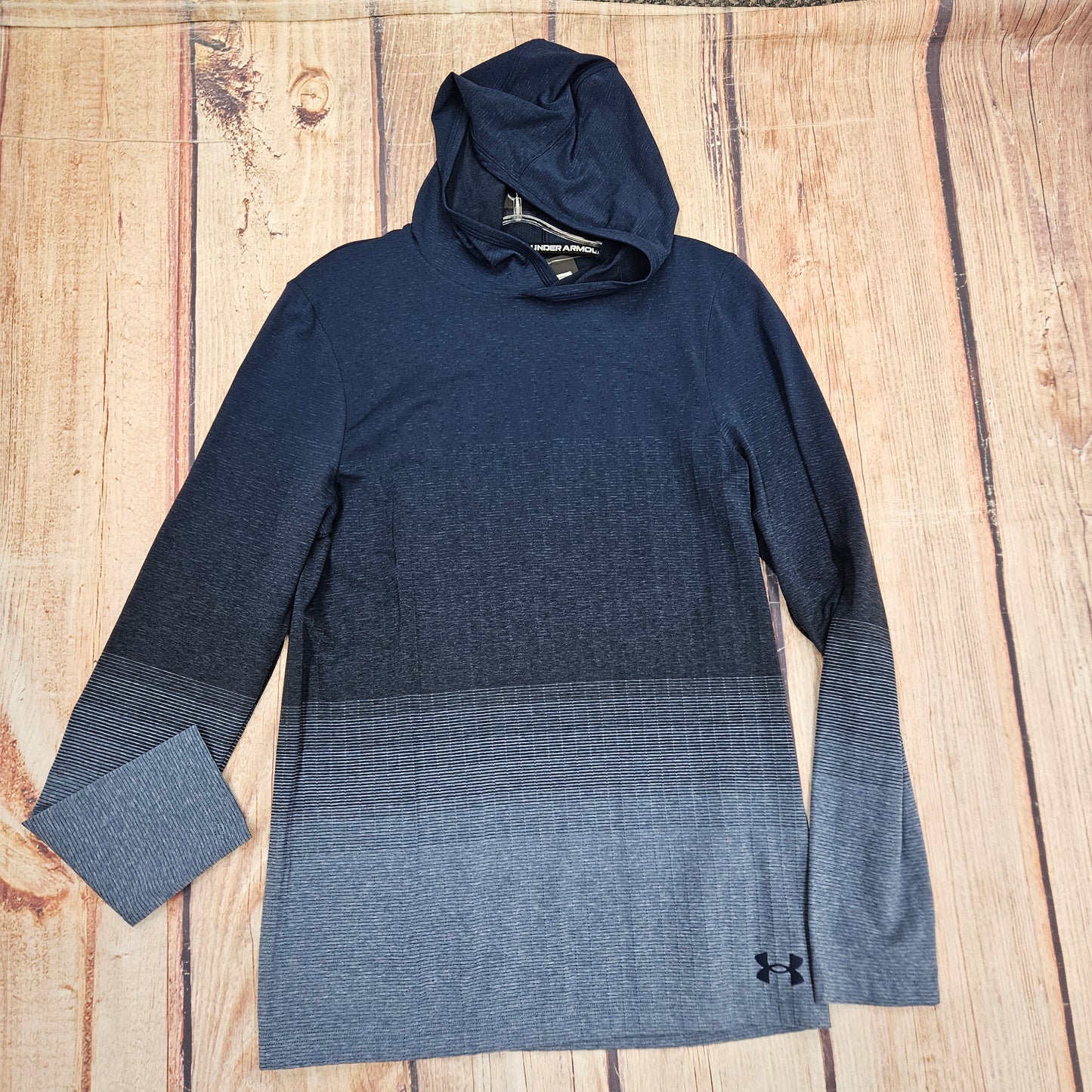 UA SEAMLESS LUX HOODIE-NAVY 1370447