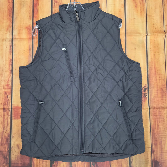 NORTH RIVER MENS QUILTED FULL ZIP VEST NRM8085 FORGEDN IRON