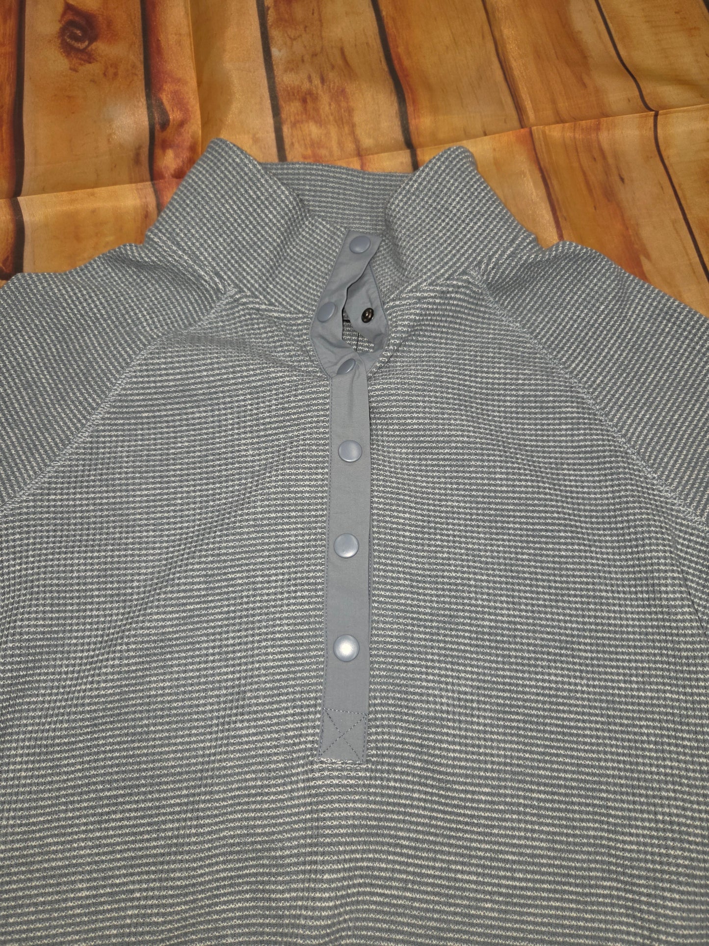 NORTH RIVER WOMENS CONWAY BUTTON UP MOCK NECK NRL2676 TROOPER