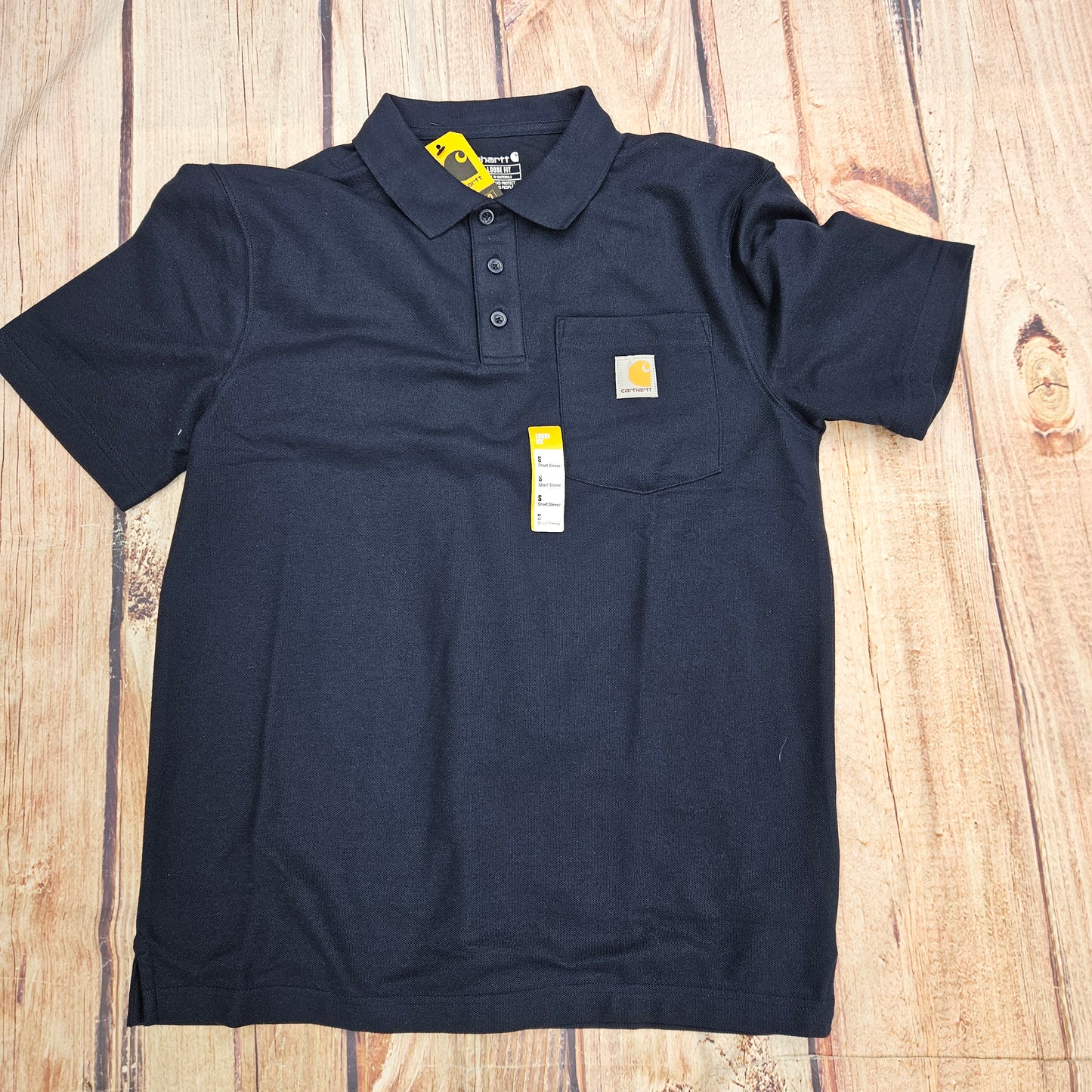 CARHARTT MNS  SS LOOSE FIT  MW POLO  NVY 106685