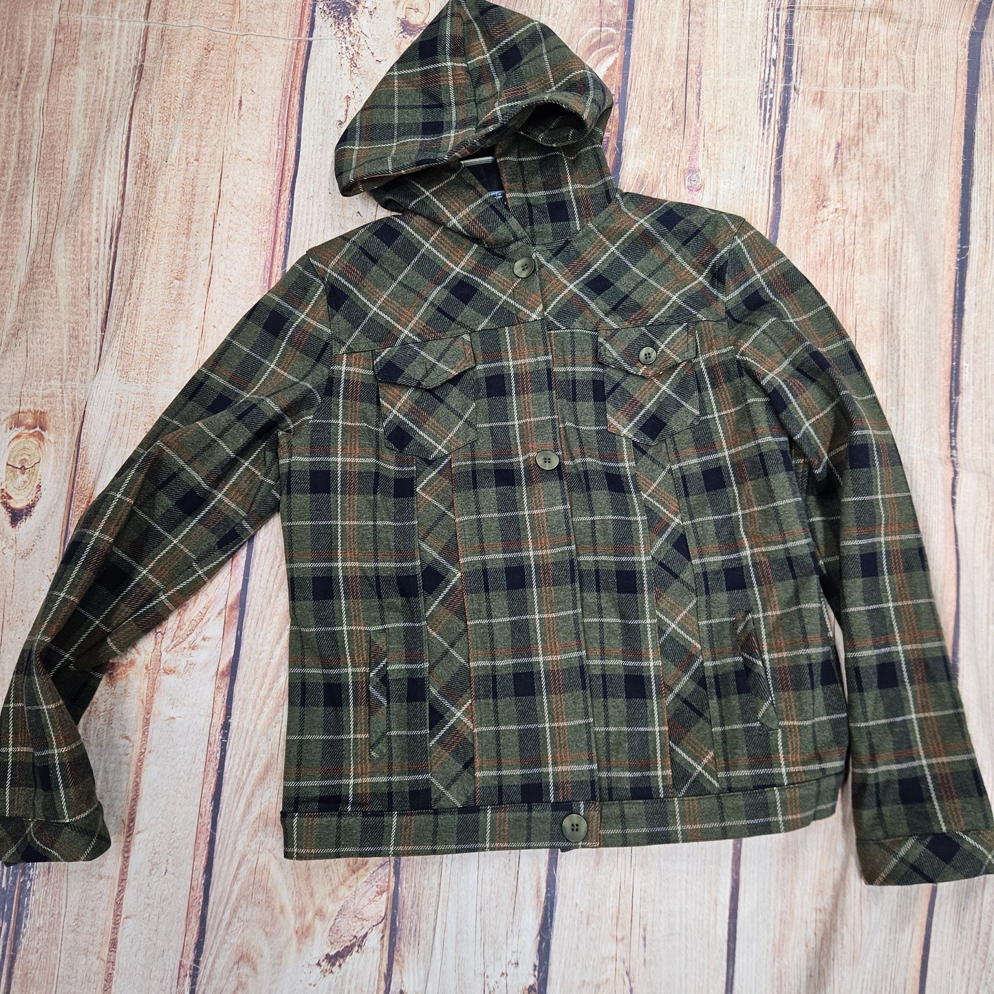 ETHYL JACKET PLAID HOODIE