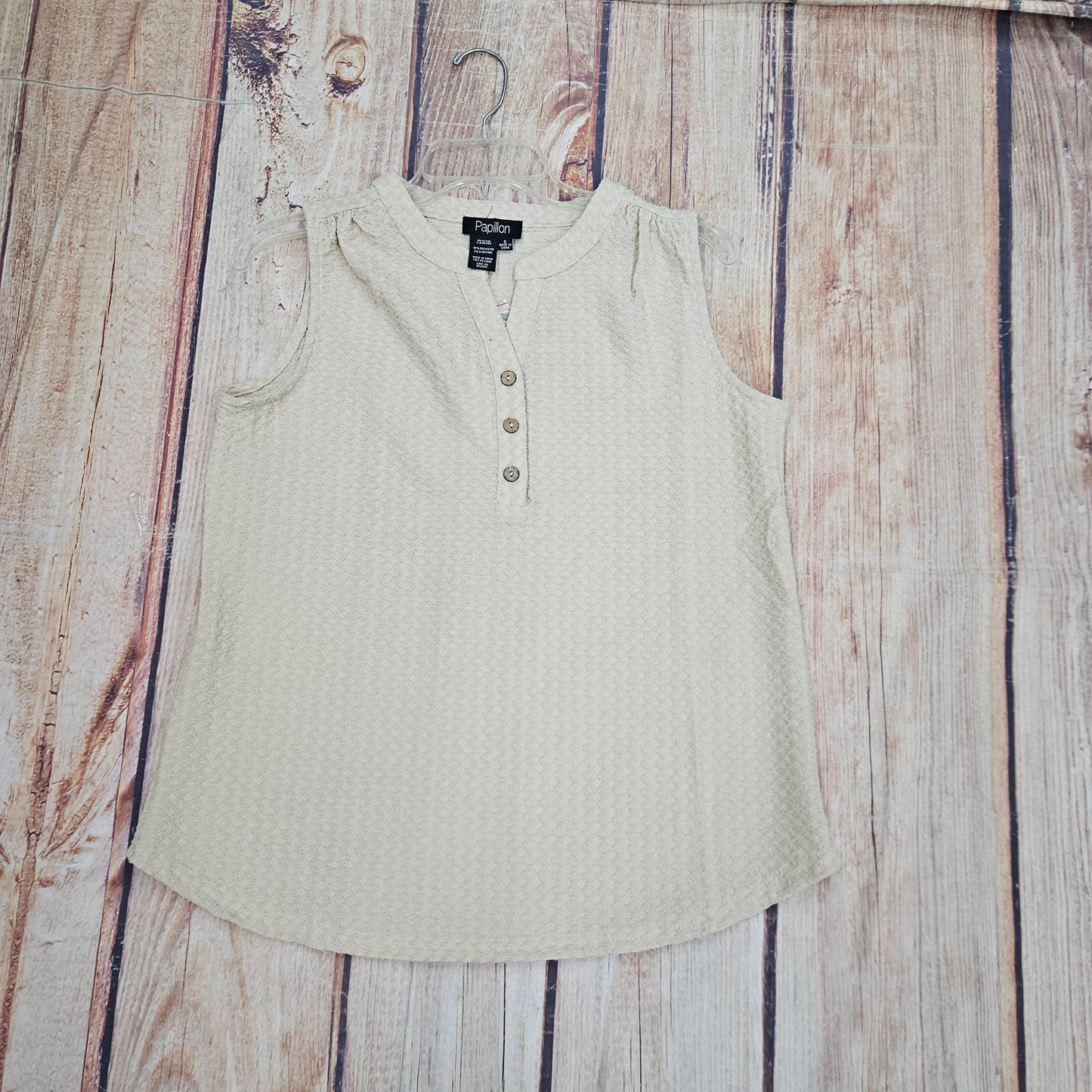 PAPILLON TEXTURED HENLEY TANK PT20022