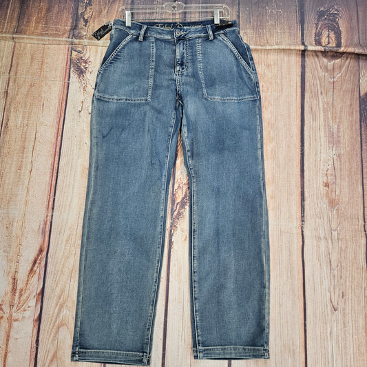 ETHYL ZIP SOFT DENIM STRAIGHT LEG