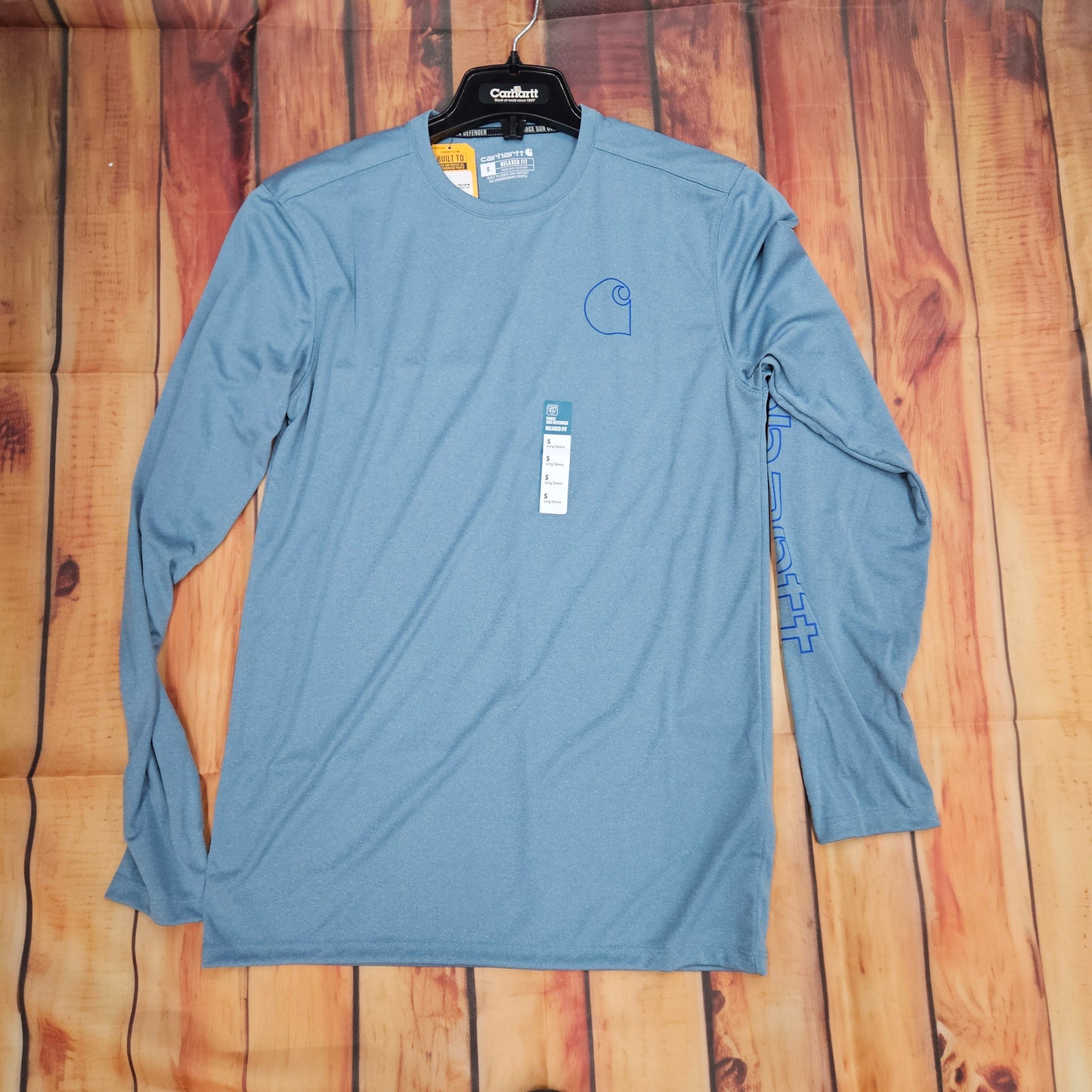 CARHARTT MENS FORCE SUN DEFENDER RELAXED LS LOGO T-SHIRT 106164-HV3