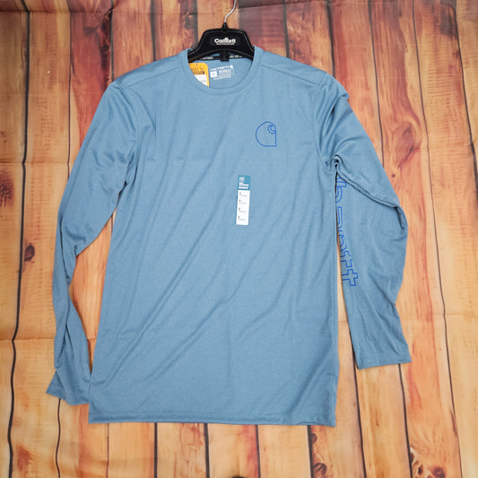 CARHARTT MENS FORCE SUN DEFENDER RELAXED LS LOGO T-SHIRT 106164-HV3