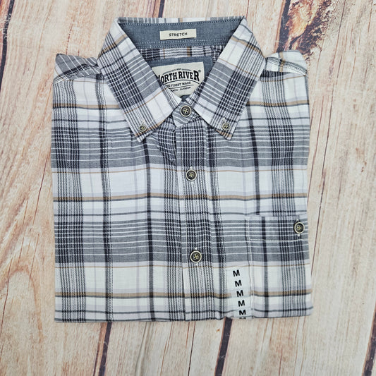 NORTH RIVER BASIC TWILL PLAID MOONSTRUCK NRM5353