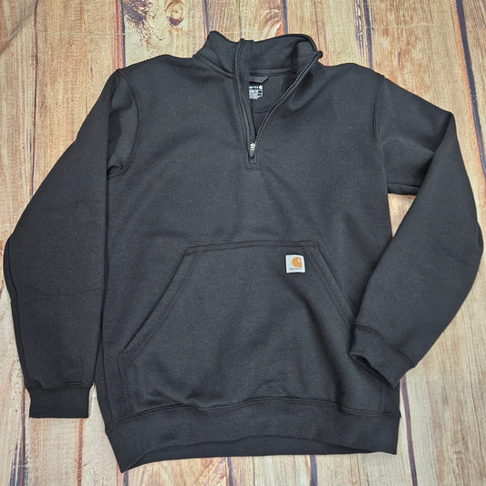 CARHARTT LOOSE FIT QUARTER ZIP MOCK NECK SWEATSHIRT 105294-BLK