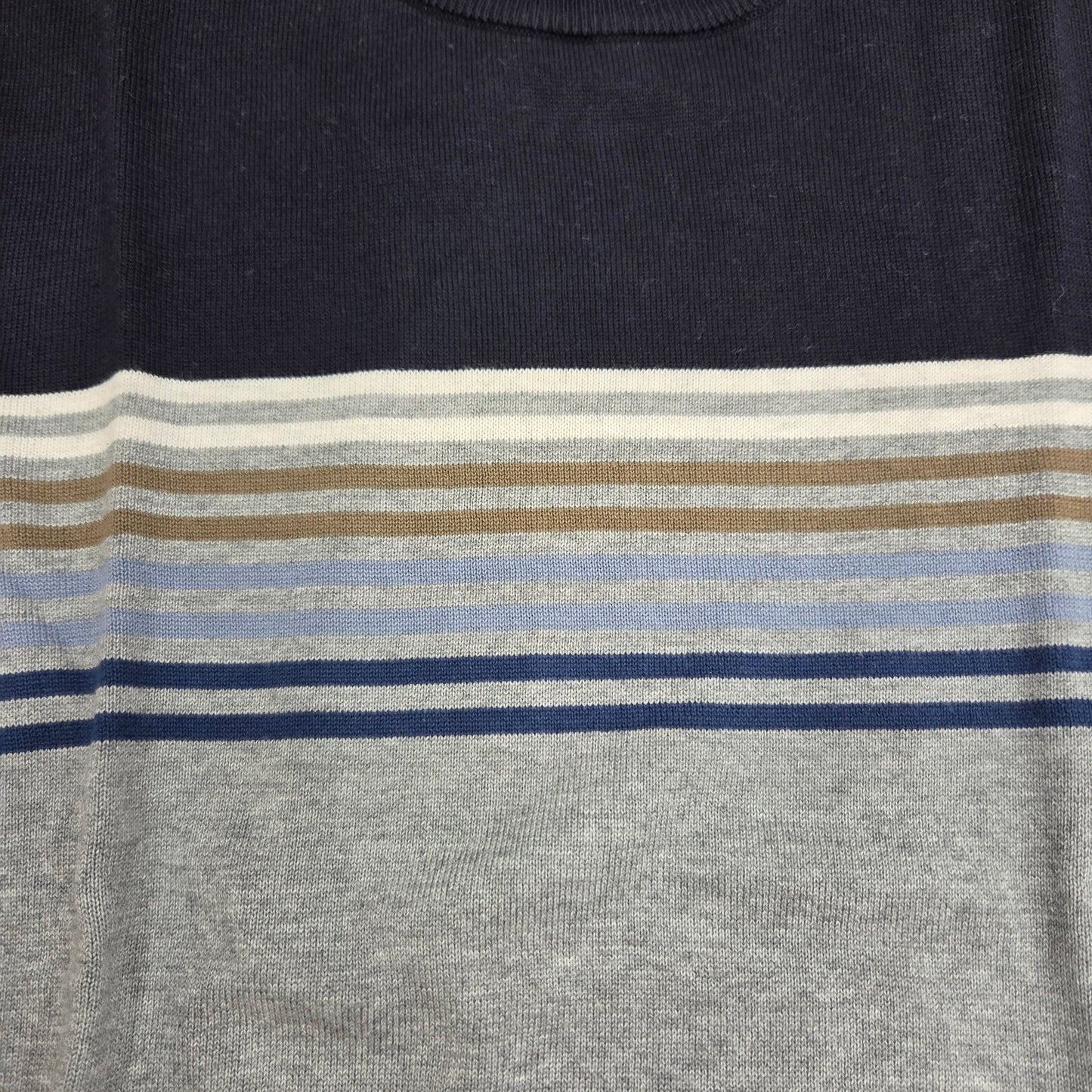 FX FUSION ALL OVER NOVELTY STRIPE CREW SWEATER 13062