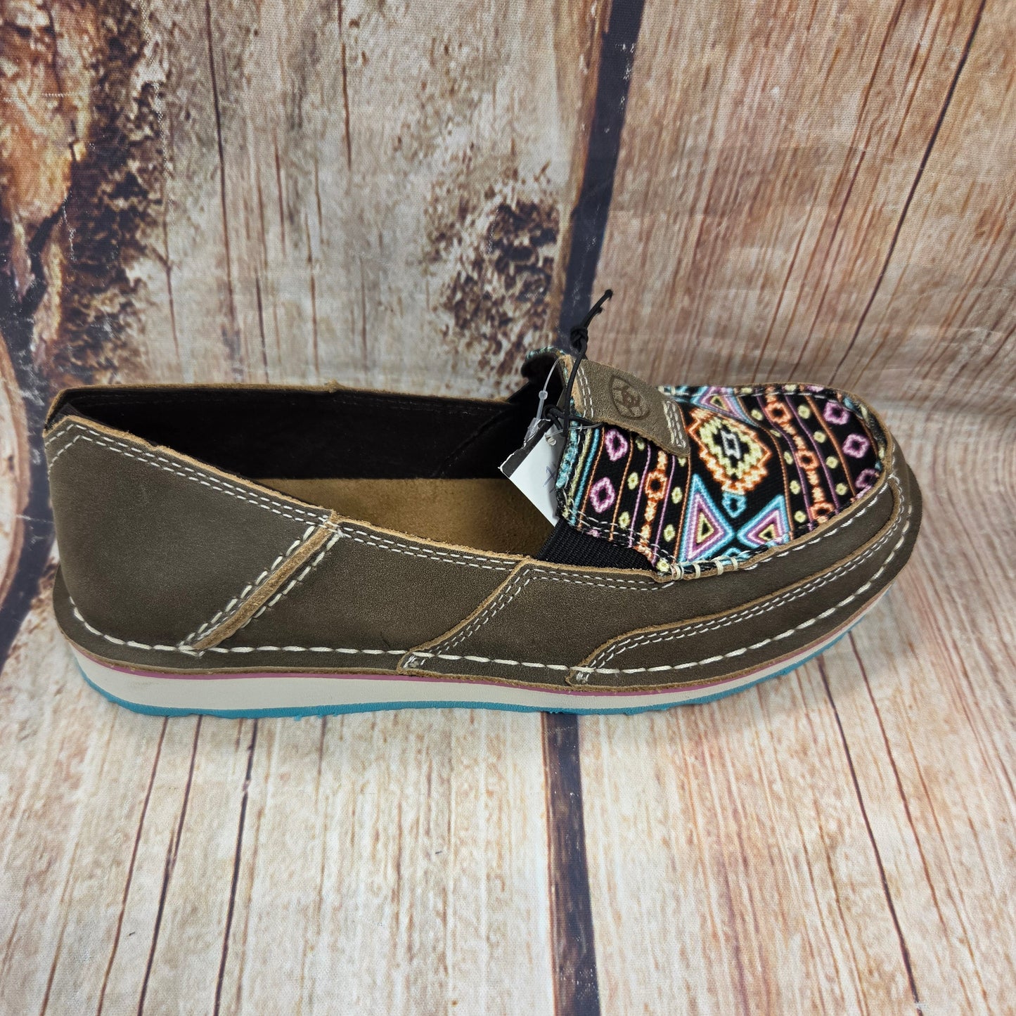 CLEARANCE Ariat 10042532 Cruiser Brown Bomber Leather/Neon Lights Women's #26