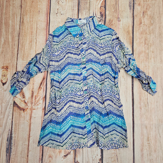 ETHYL BUTTON BLOUSE DIGITAL PRINT