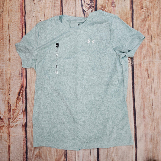 UA WMNS TECH PIXELATE SS TEE GREEN 6012302