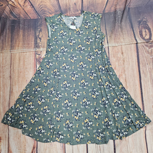 KERENHART GREEN FLORAL DRESS 48017