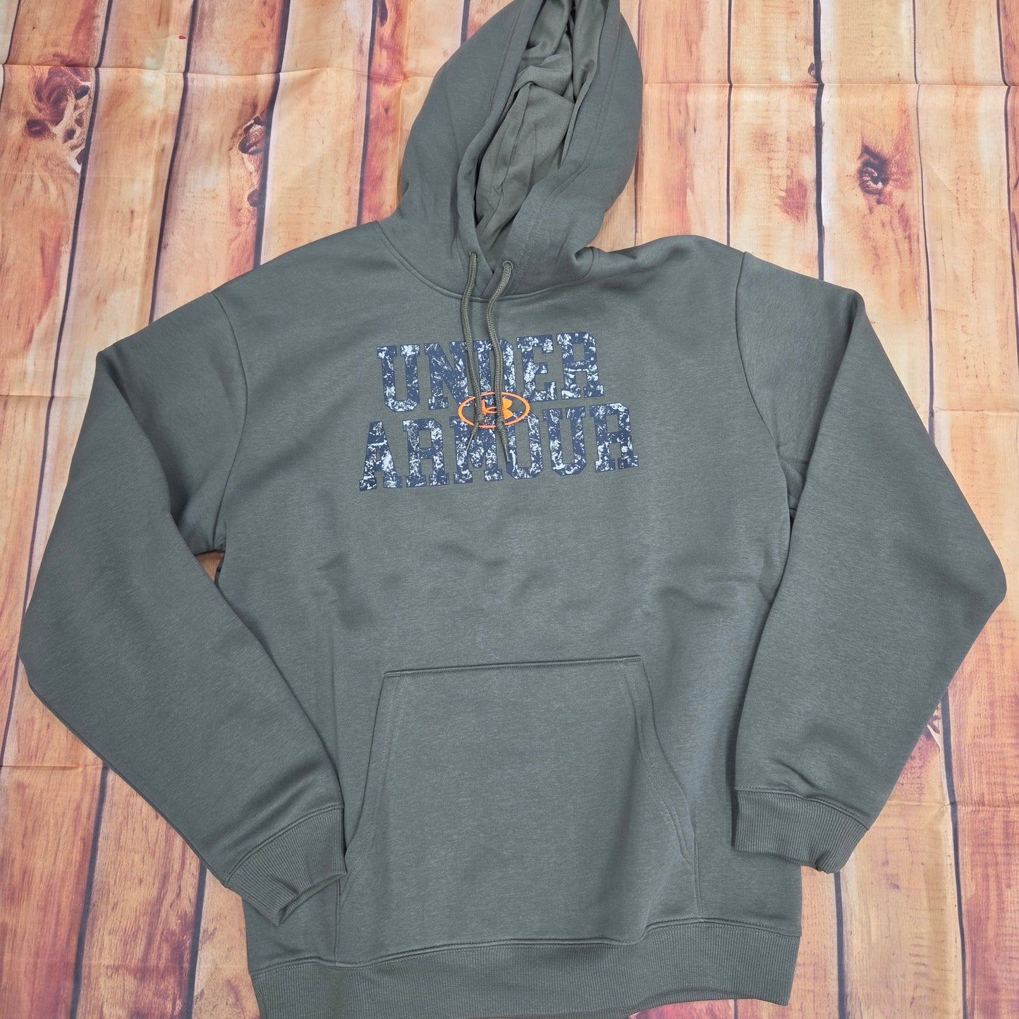 UNDER ARMOUR  RIVAL CAMO FILL GREEN HOODY 6017022-390
