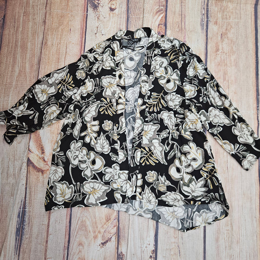 PAPILLON WOMENS LEAF PRINT HIGH LOW COVER UP PT18029